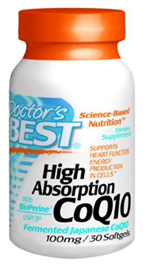 Doctors Best: High Absorption CoQ10 100mg 30 softgels