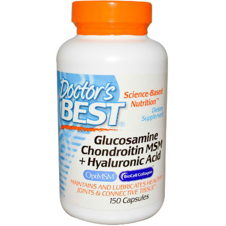 Doctors Best: Glucosamine Chondroitin MSM Plus Hyaluronic Acid 150 Caps