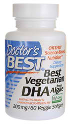 Doctors Best: Best Vegetarian DHA 200mg 60 VEGGIE SOFTGELS