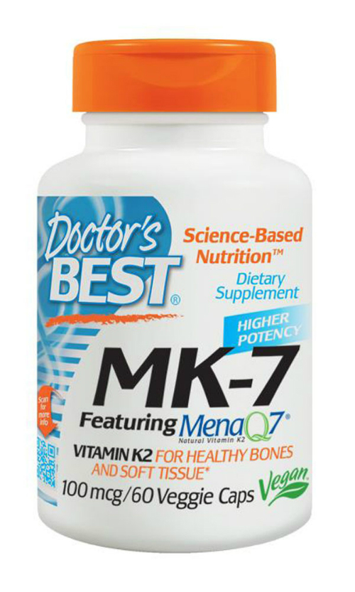 Doctors Best: MK-7 Featuring MenaQ7 (100 mcg) 60 Vegetarian Capsules