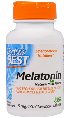 Doctors Best: Melatonin Natural Mint Flavor 5mg 120 Chewable Tablet