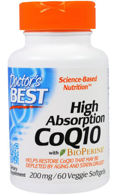 Doctors Best: High Absorption CoQ10 with BioPerine (200 mg) 60 Veggie Softgel