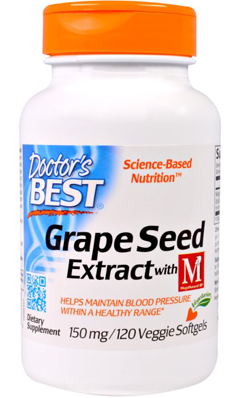Doctors Best: Grape Seed Extract with MegaNatural-BP 150mg 120 Veggie Softgel