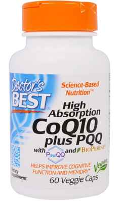 Doctors Best: CoQ10 plus PQQ with BioPerine 60 Veggie Caps