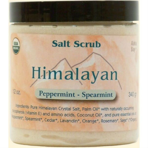 ALOHA BAY: Body Scrub Organic Peppermint Spearmint 12 oz