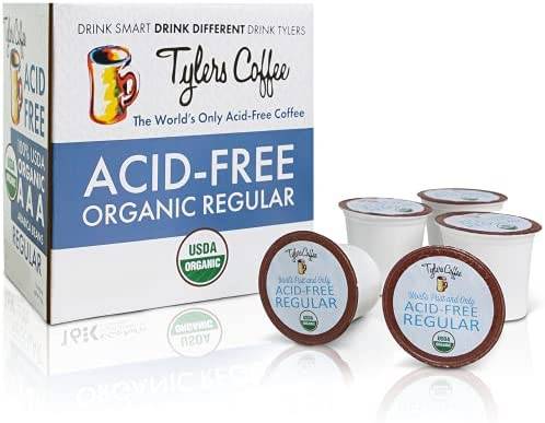 TYLERS COFFEE: Organic Regular Acid-Free Coffee K-Cups 12 cups