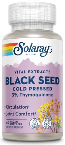 Solaray: Black Seed Oil 3% Thymoquino 15mg 60 Vcaps