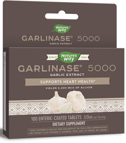NATURE'S WAY: Garlinase 4000 100 tabs - Enteric Coated