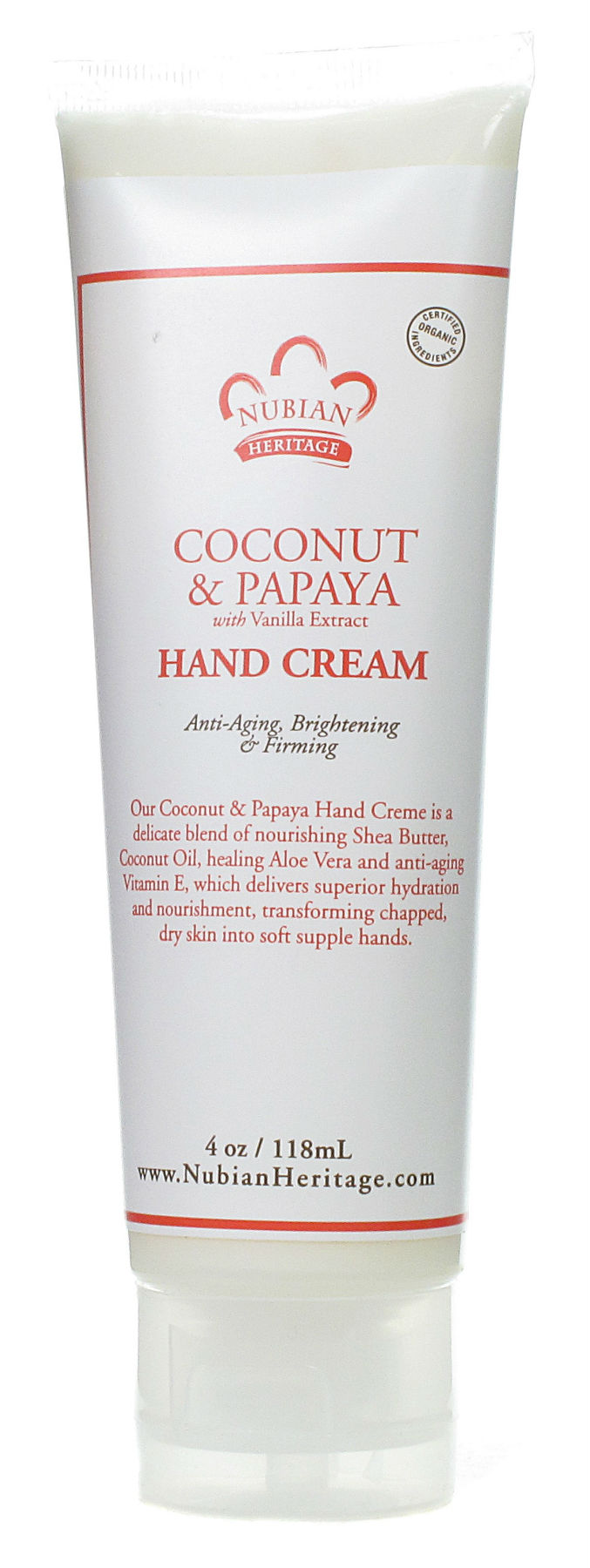 NUBIAN HERITAGE/SUNDIAL CREATIONS: Hand Cream Coconut and Papaya 4 oz