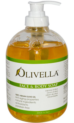OLIVELLA: Face & Body Liquid Soap Pump Raw Fragrance Free 16.9 oz