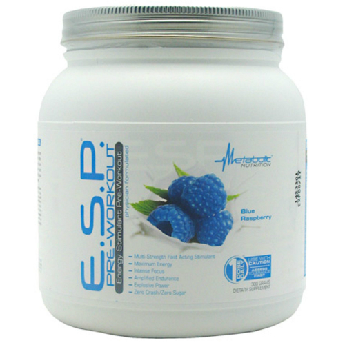 Buy E.S.P. PreWorkout Blue Raspberry 300 g from Metabolic Nutrition