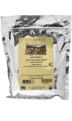 STARWEST BOTANICALS: Organic Milk Thistle Seed 1 lb