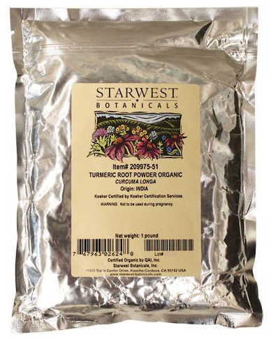 STARWEST BOTANICALS: Organic Turmeric Root Powder 1 lb