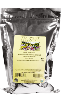 STARWEST BOTANICALS: Organic Wheatgrass Powder 1 lb
