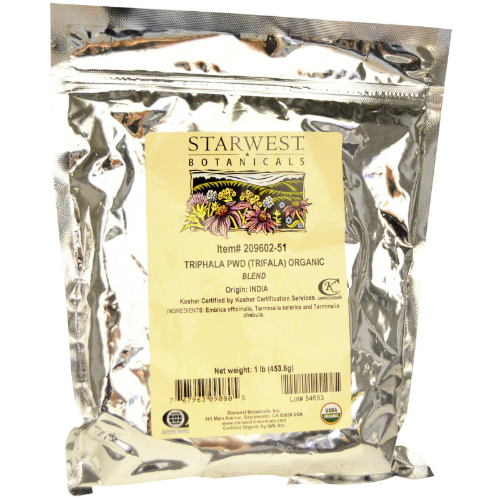 STARWEST BOTANICALS: Triphala Powder Organic 1 lb