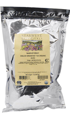 STARWEST BOTANICALS: Tea English Breakfast Organic 1 lb