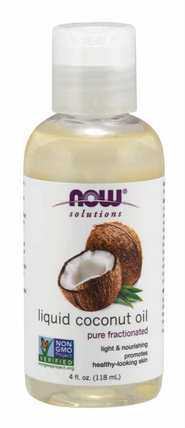 NOW: Liquid Coconut Oil (Pure Fractionated) 4 fl oz