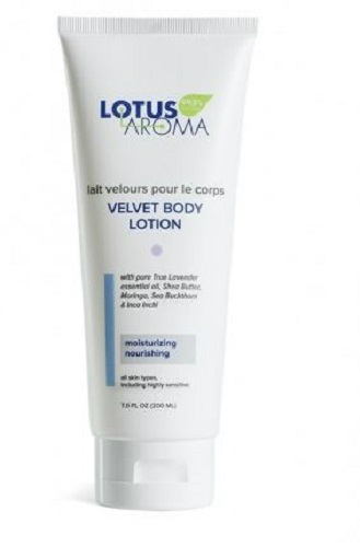 Lotus Aroma - Velvet Body Lotion 7 oz Just Bee Cosmetics - 100% Natural Lip Balm Cozy Vanilla - 0.15 oz. (pack of 2)