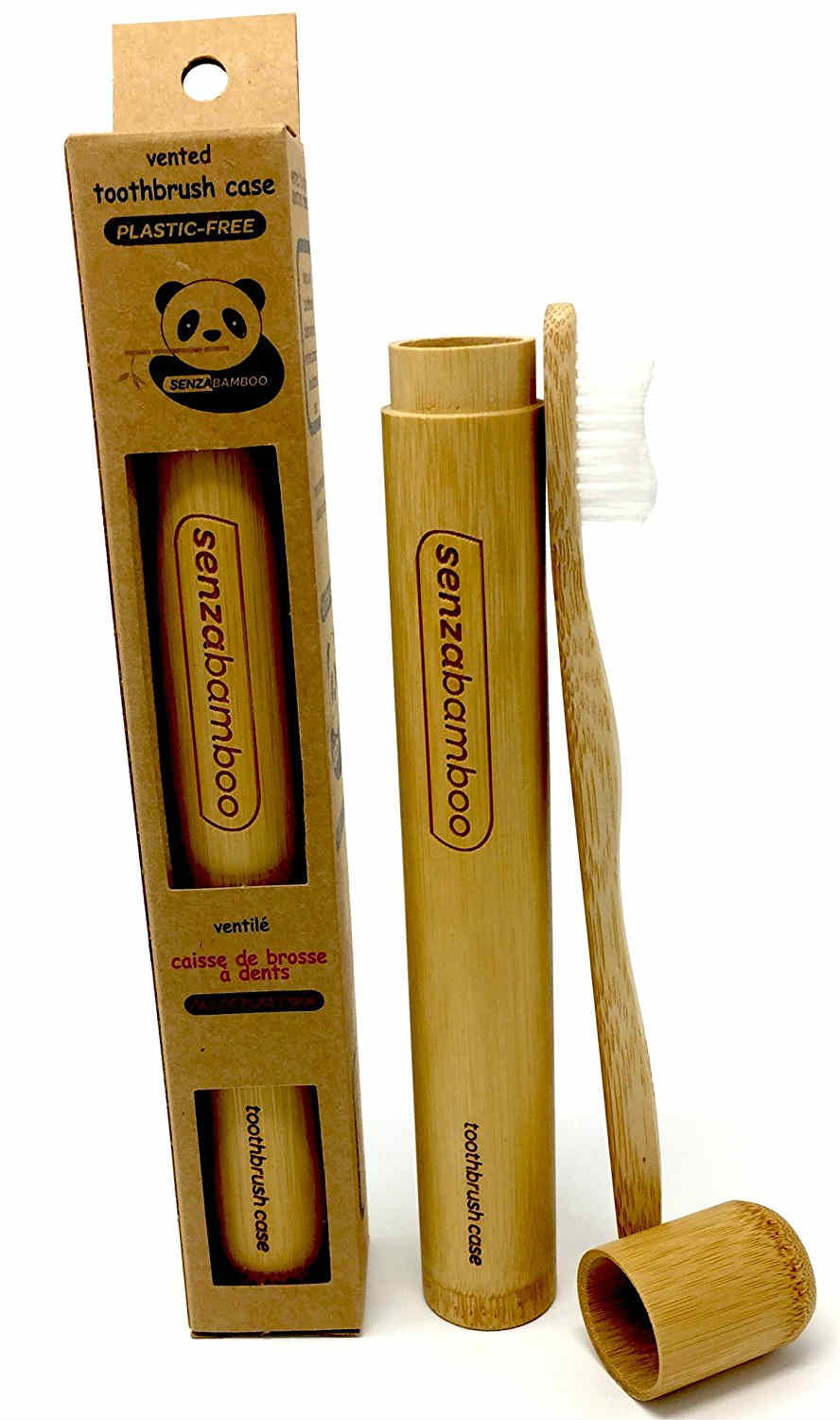SENZACARE: Bamboo Toothbrush Case 1 unit