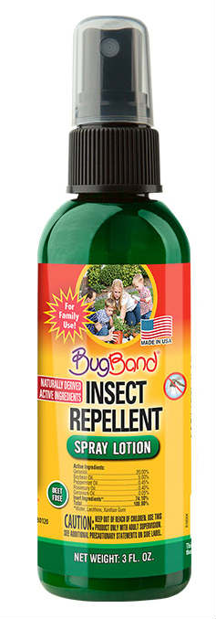 BUG BAND: Deet Free Insect Repellent Spray 3 ounce