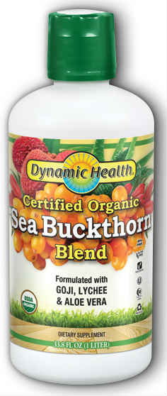 Dynamic Health: Seabuckthorn Juice Certified Organic Liquid (Btl-Plastic) 33.8oz