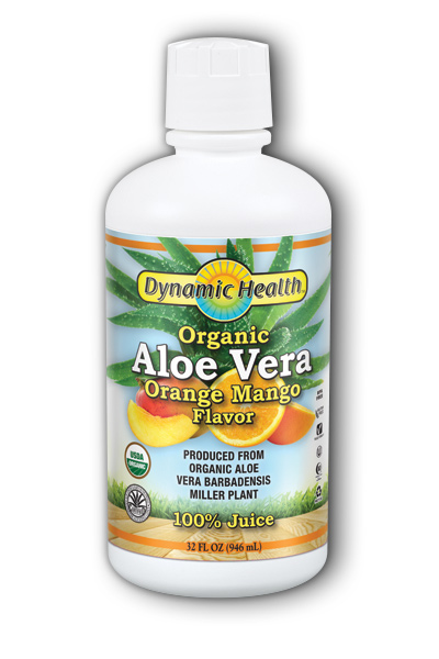DYNAMIC HEALTH LABORATORIES INC: Organic Aloe Vera Juice Orange-Mango Flavor 32 oz