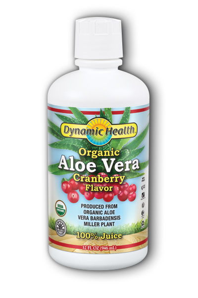DYNAMIC HEALTH LABORATORIES INC: Organic Aloe Vera Juice Cranberry Flavor 32 oz
