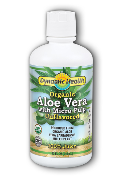 DYNAMIC HEALTH LABORATORIES INC: Organic Aloe Vera Juice with Micro Pulp Unflavored 32 OZ