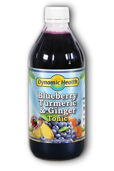Dynamic health laboratories inc: Blueberry Turmeric & Ginger Tonic Certified Organic Glass 16 oz