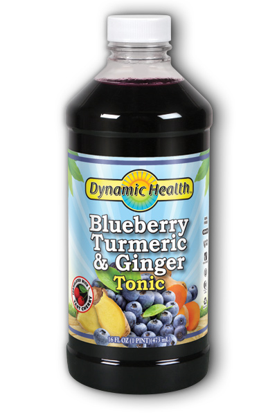 DYNAMIC HEALTH LABORATORIES INC: Blueberry Turmeric & Ginger Tonic (Plastic Bottle) 16 oz