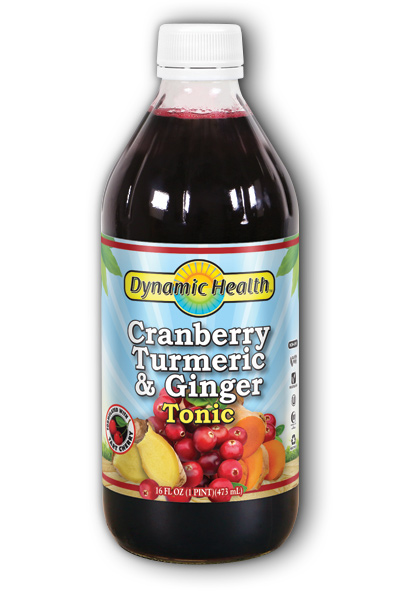 Dynamic health laboratories inc: Cranberry, Turmeric, & Ginger Tonic Certified Organic Glass 16 oz