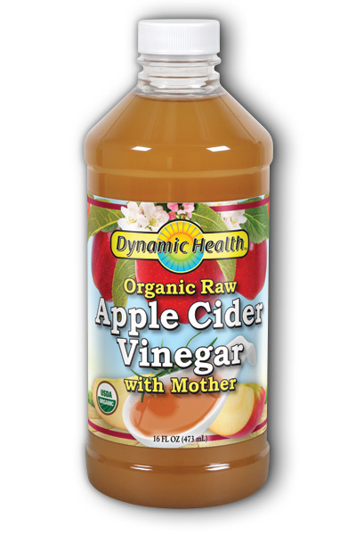 Apple Cider Vinegar w Mother Certified Organic Plastic, 16oz