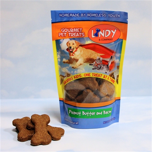 Buy Gourmet Dog Treats Peanut Butter & Bacon 8 oz from LINDY & COMPANY