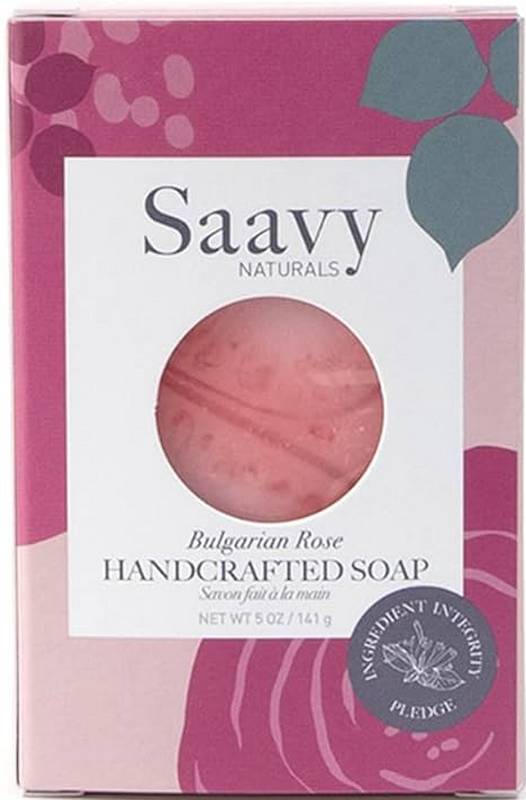 SAAVY NATURALS: Bulgarian Rose Handcrafted Soap 5 OUNCE