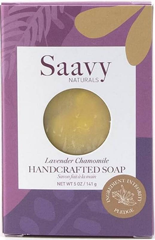 SAAVY NATURALS: Lavender Chamomile Handcrafted Soap 5 OUNCE