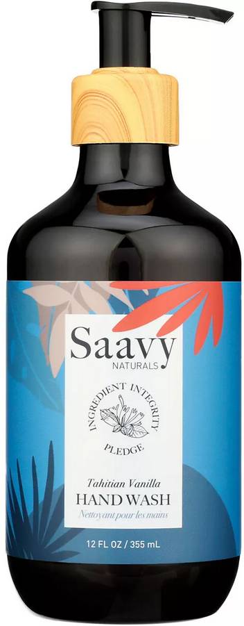 SAAVY NATURALS: Tahitian Vanilla Hand Wash 12 OUNCE