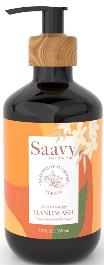 SAAVY NATURALS: Sweet Orange Hand Wash 12 OUNCE