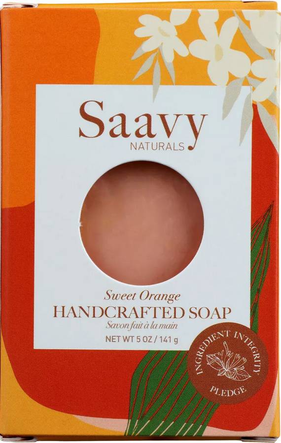 SAAVY NATURALS: Sweet Orange Handcrafted Soap 5 OUNCE