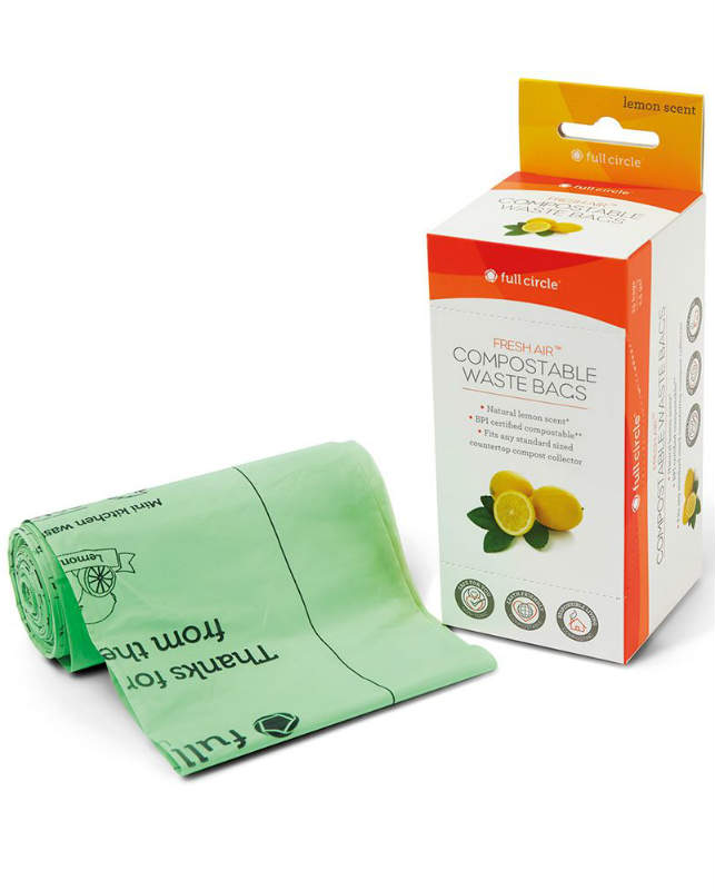 FULL CIRCLE: Compostable Waste Bags Lemon Scented 25 ct