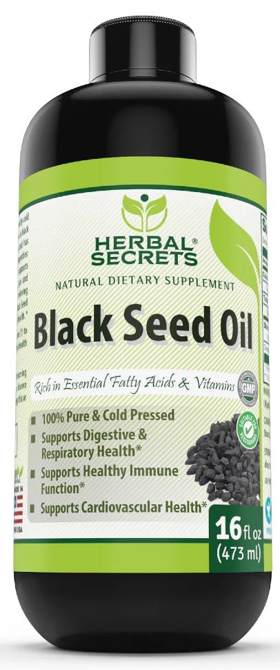 AMAZING NUTRITION: Herbal Secrets Black Seed Oil 16 OUNCE