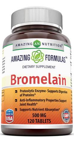 AMAZING NUTRITION: Amazing Formulas Bromelain 500 mg 120 TABLET