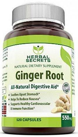 AMAZING NUTRITION: Herbal Secrets Organic Ginger Root 550 mg 120 CAPVEGI