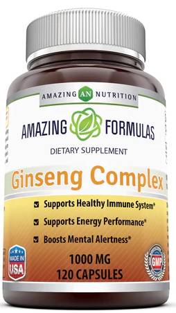 AMAZING NUTRITION: Amazing Formulas Ginseng Complex 1000 mg 120 CAPSULE