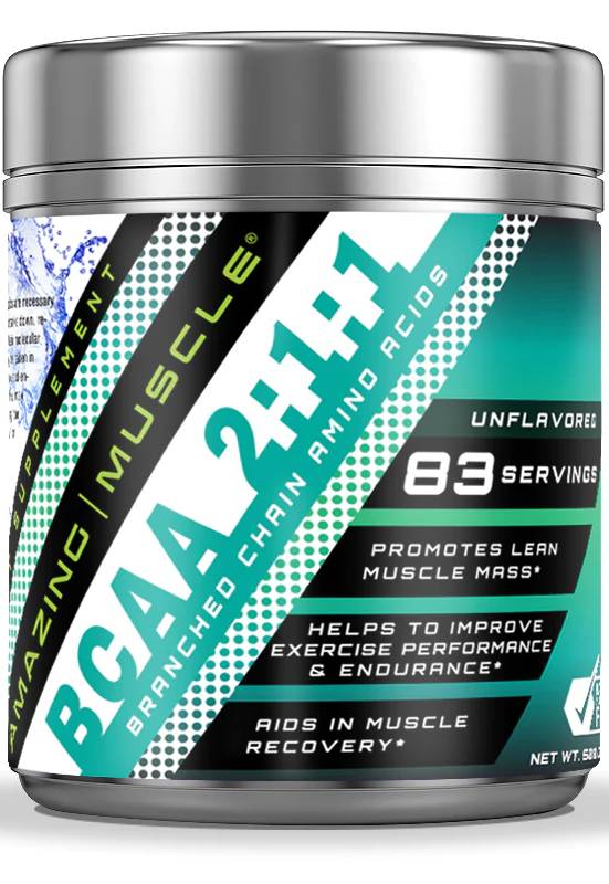 AMAZING NUTRITION: Amazing Muscle BCAA 2:1:1 Unflavored 1.1 LB