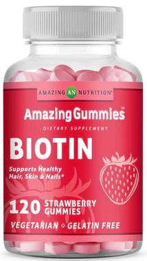 AMAZING NUTRITION: Amazing Formulas Biotin Gummies Strawberry 120 GUMMY