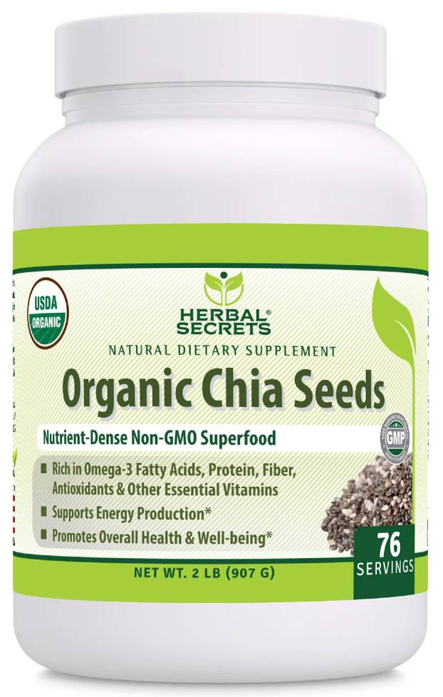 AMAZING NUTRITION: Herbal Secrets Organic Chia Seed Powder 2 LB