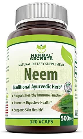 AMAZING NUTRITION: Herbal Secrets Organic Neem 500 mg 120 CAPVEGI