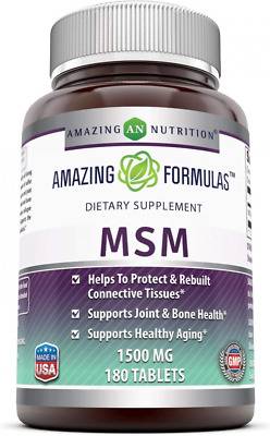 AMAZING NUTRITION: Amazing Formulas MSM 1500 mg 180 TABLET