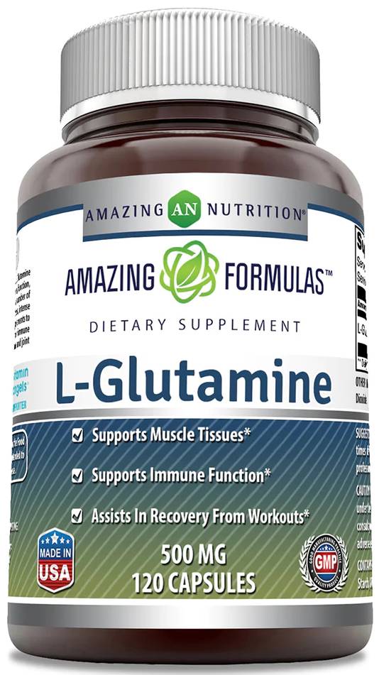 AMAZING NUTRITION: Amazing Formulas L-Glutamine 500 mg 120 CAPSULE