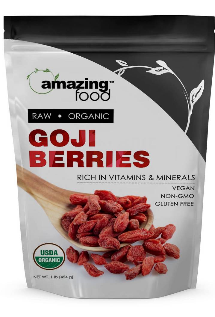 AMAZING NUTRITION: Amazing Foods Organic Goji Berries Dried 1 LB